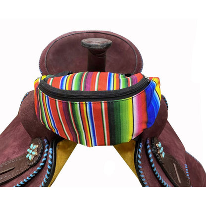 Printed Insulated Nylon Saddle Pouch