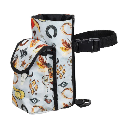 Wild West Insulated Nylon Bottle Carrier with Pocket