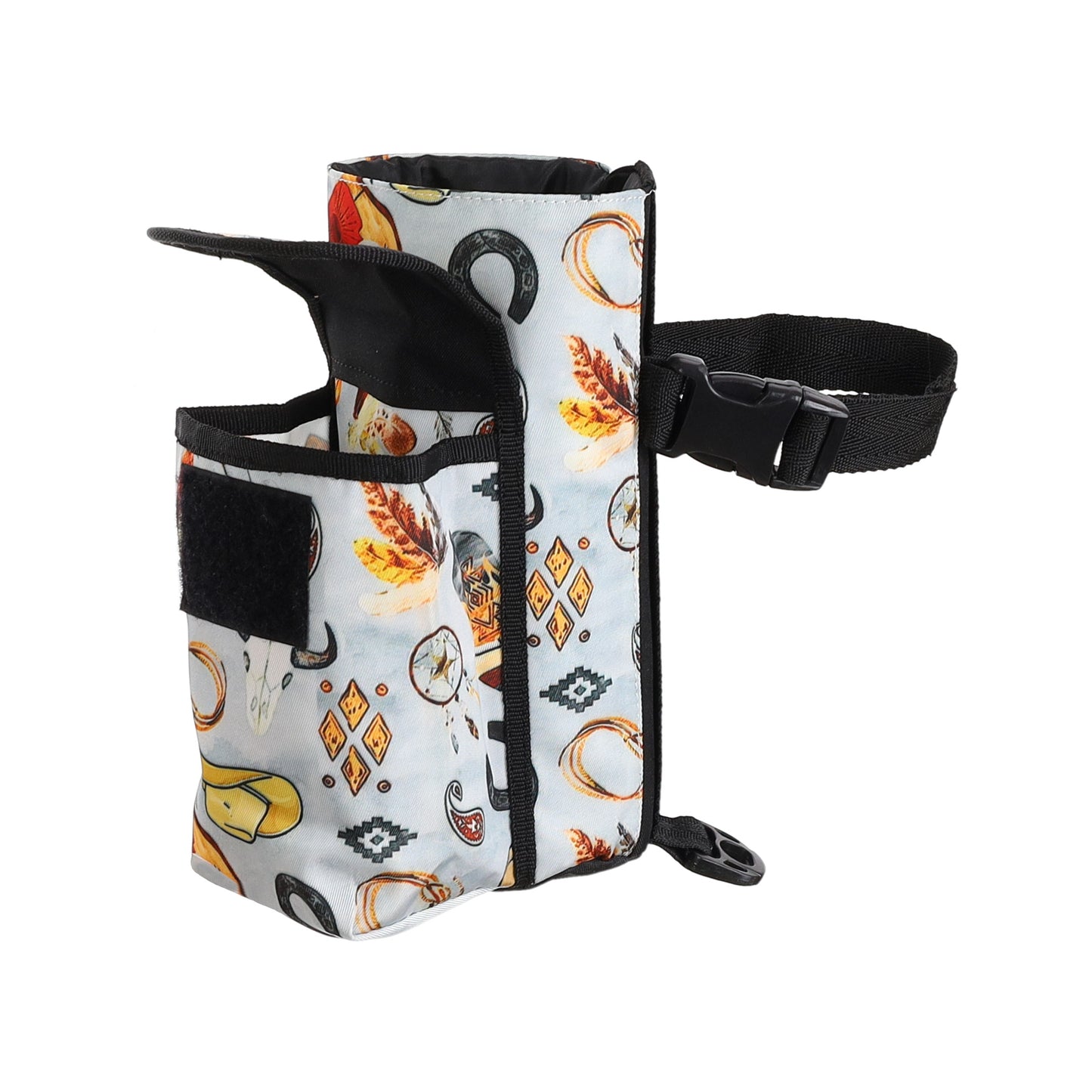 Wild West Insulated Nylon Bottle Carrier with Pocket