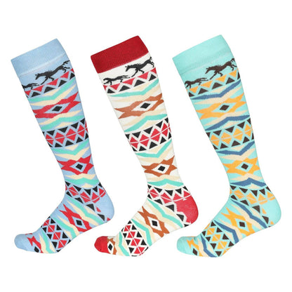 Ladies Aztec Knee Socks