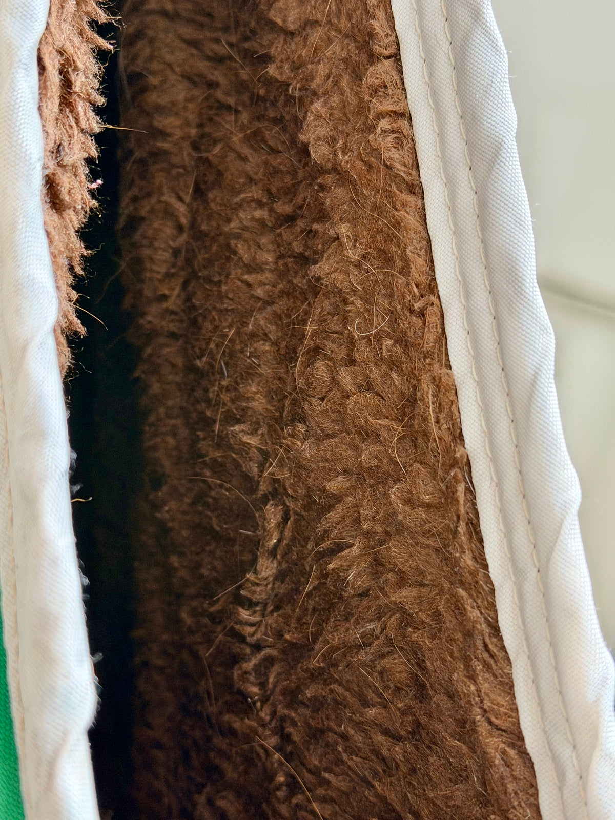 Used Sherpa-Lined Nylon Stable Blanket – Approximately 70” – Green