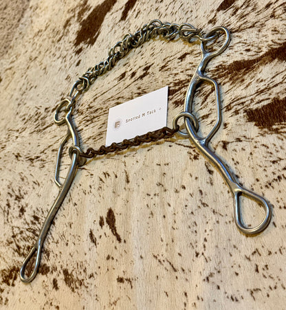 Used Long Shank Chain Mouth Bit – 5.25” Mouth, 9” Shanks