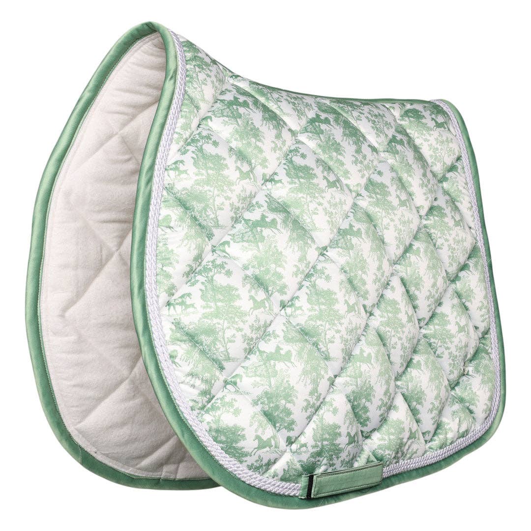 Dapplebay Toile Jump Saddle Pad – Green/White