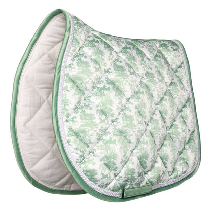 Dapplebay Toile Jump Saddle Pad – Green/White