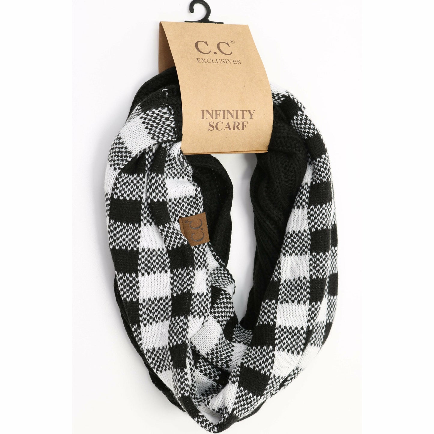 Buffalo Check Knit Infinity Scarf