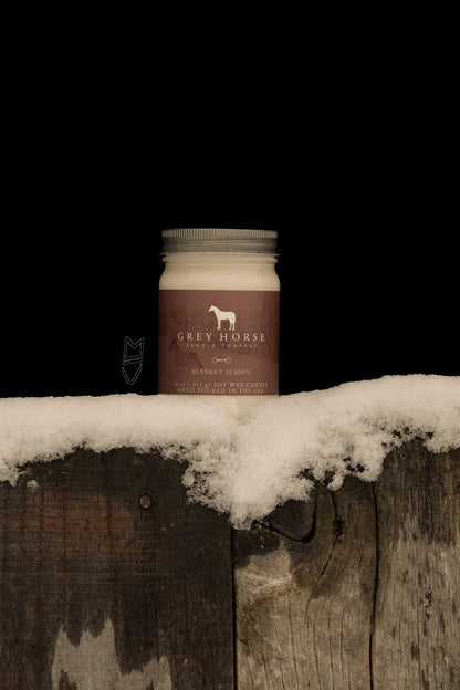 Blanket Season Soy Candle – Holiday Collection for Equestrians, 11 oz