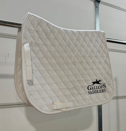 Lightly Used Gallops Saddlery Dressage Saddle Pad – White