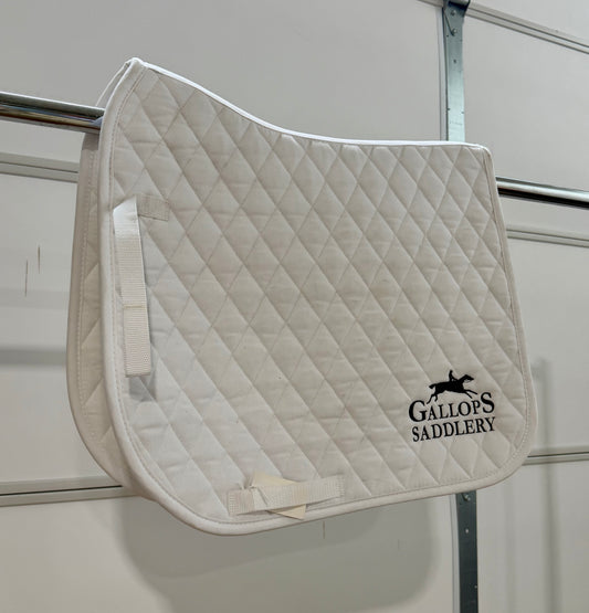 Lightly Used Gallops Saddlery Dressage Saddle Pad – White
