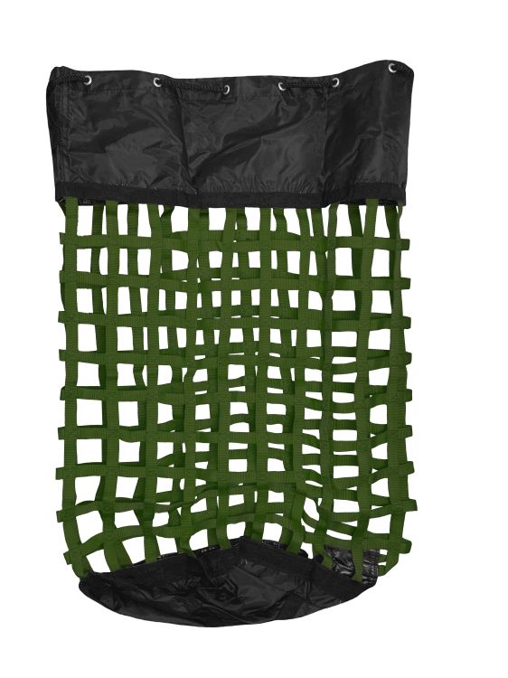 XL Solid-Bottom Slow-Feed Hay Bag with Drawstring Top Closure