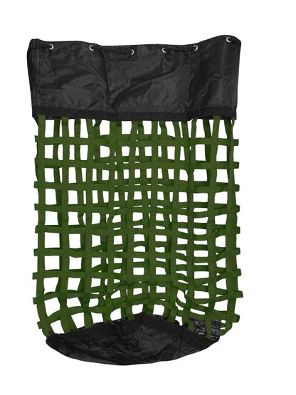 XL Solid-Bottom Slow-Feed Hay Bag with Drawstring Top Closure