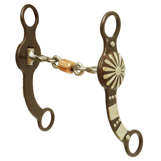 Concho Style Bit with Copper Roller Dogbone Mouth