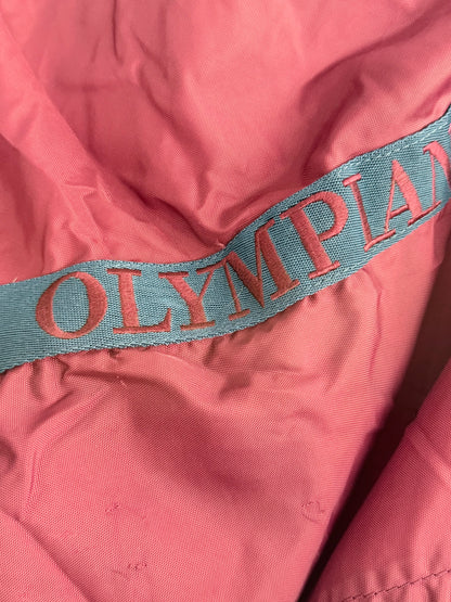 Used Olymplin Stable Sheet – Approximately 69–70” – Burgundy & Navy