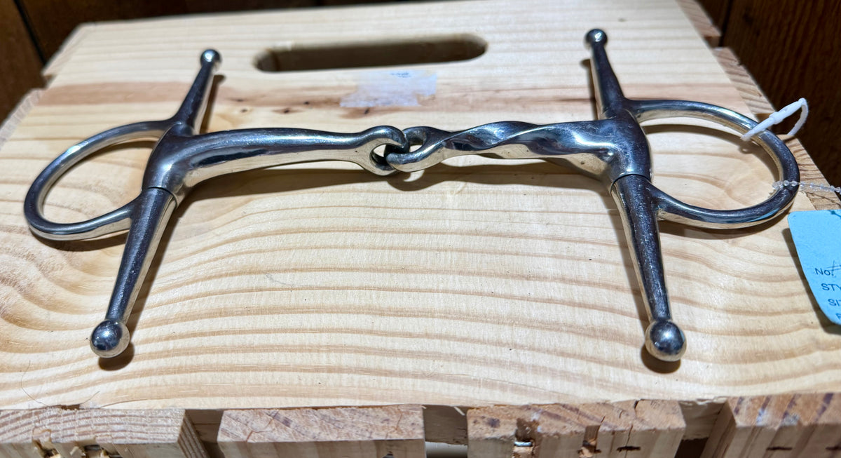 Like New 5.5” Full Cheek Snaffle • Half Smooth / Half Slow Twist Mouth