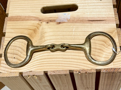 Brass Eggbutt Snaffle Bit with Lozenge • 5” • Used