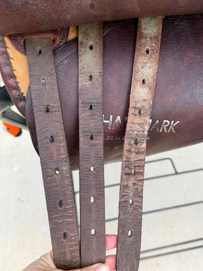 Vintage Hallmark English Cutback Saddle – Approx. 20” Seat – Made in Argentina