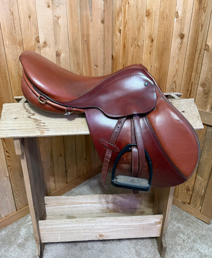 Stubben All-Purpose English Saddle – 18” Seat, Wide Tree (6.5” Gullet)