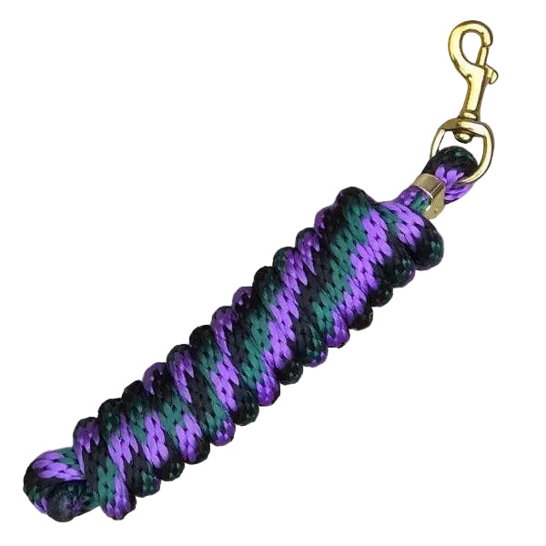 Signature Elite Poly Lead Rope with Brass Bolt Snap Multi Color