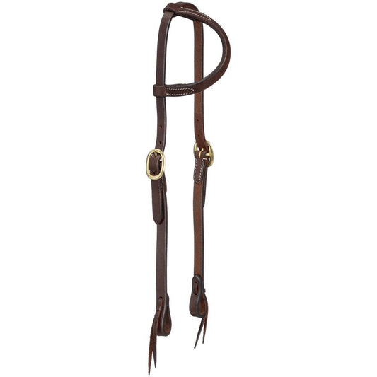 Harness Leather Ear Headstall with Tie Ends