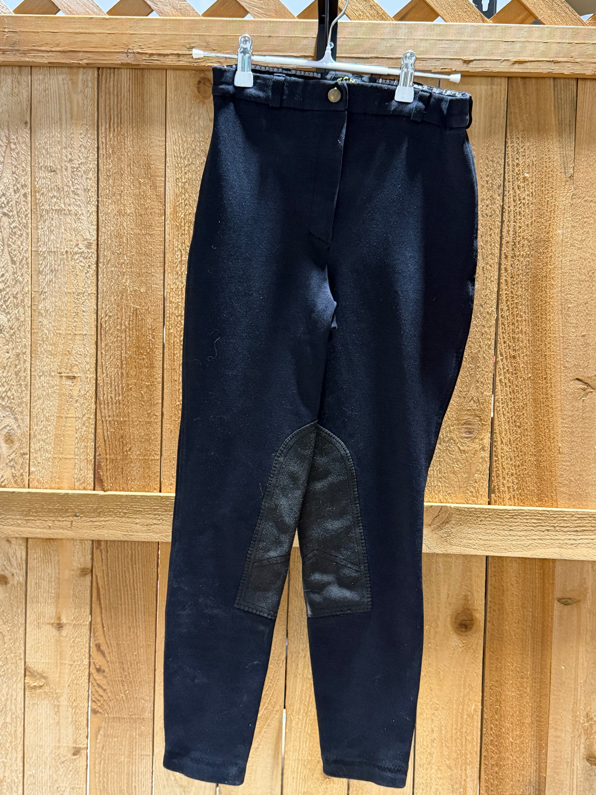 Pytchley Children’s Winter Riding Breeches • Black • Size 12–14