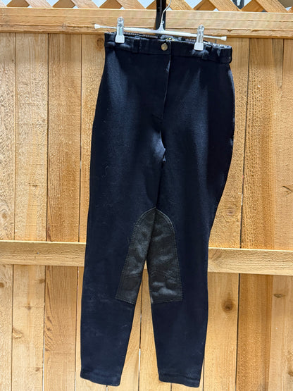 Pytchley Children’s Winter Riding Breeches • Black • Size 12–14