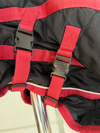 Used SmartPak Rockin’ SP Stable Hood – Medium – Black & Red