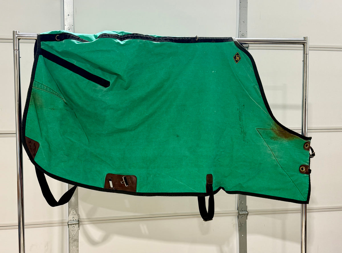 Used Big D Canvas Stable Blanket with Felt Lining – 74”