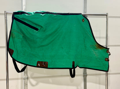 Used Big D Canvas Stable Blanket with Felt Lining – 74”