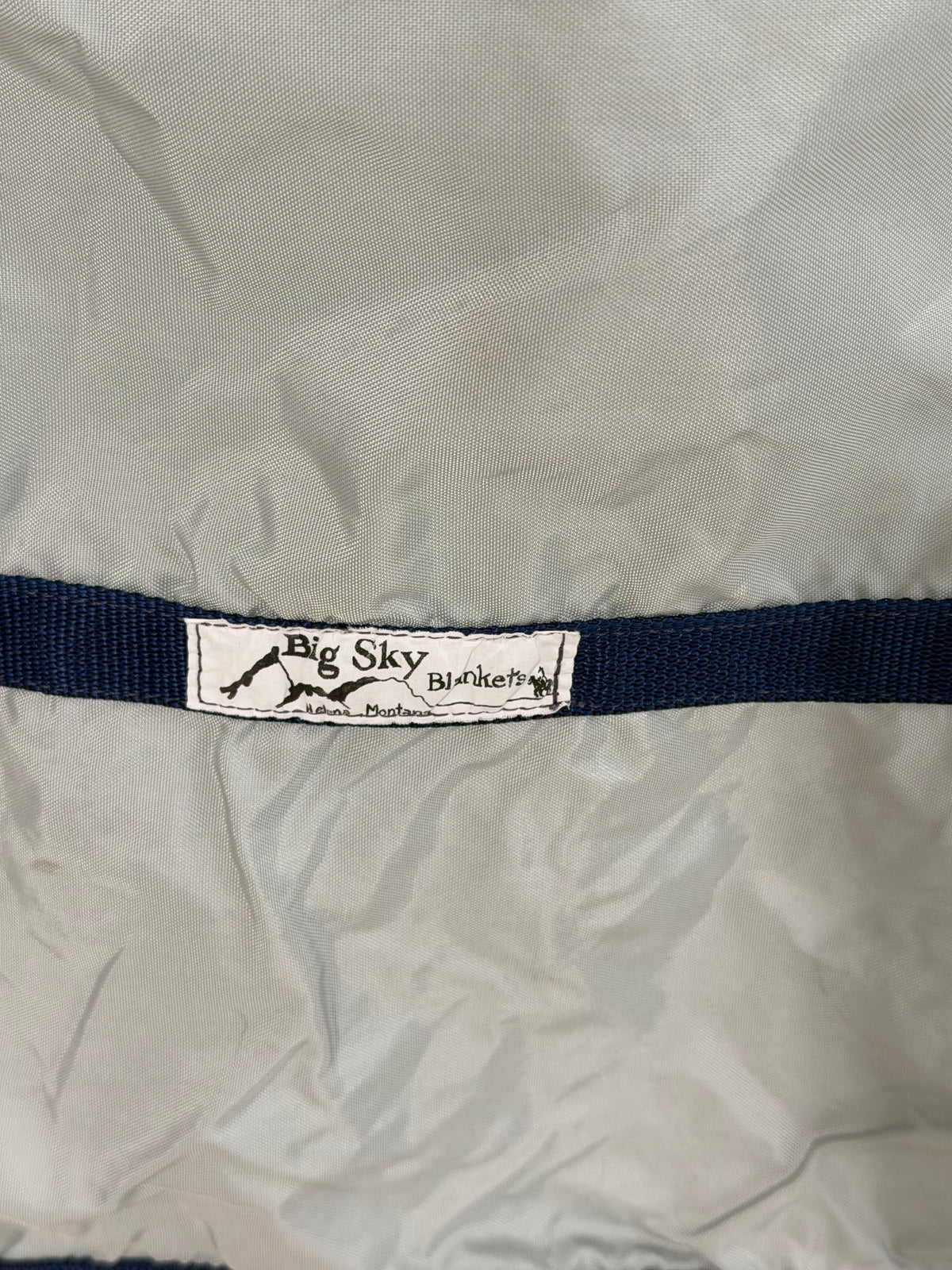 Vintage Big Sky Blankets Stable Sheet – 78” – Silver & Navy