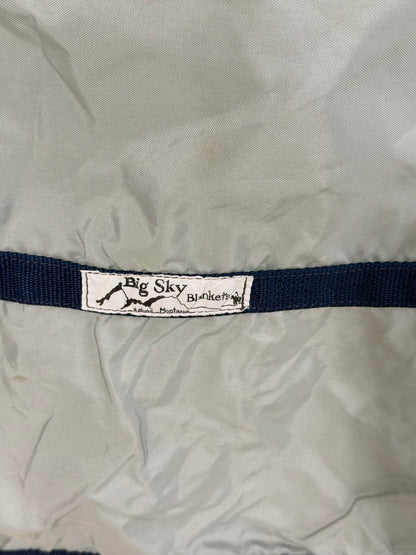 Vintage Big Sky Blankets Stable Sheet – 78” – Silver & Navy