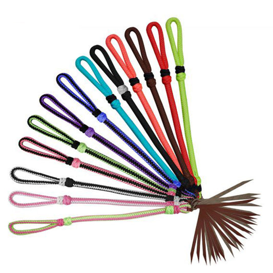 Braided Nylon Quirt with Leather Popper