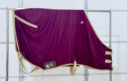 Used Nylon Stable Sheet – 72” – Burgundy & Tan