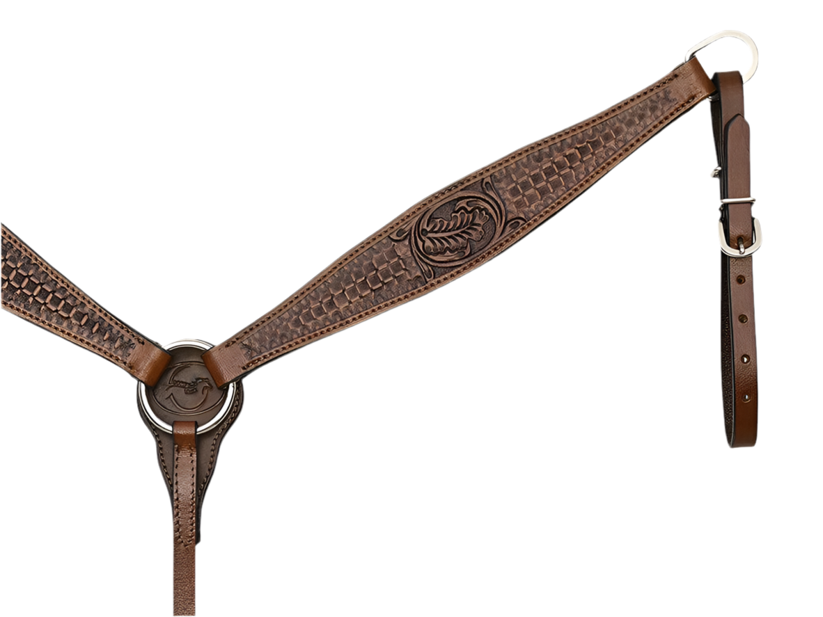 Floral Leather Breastcollar