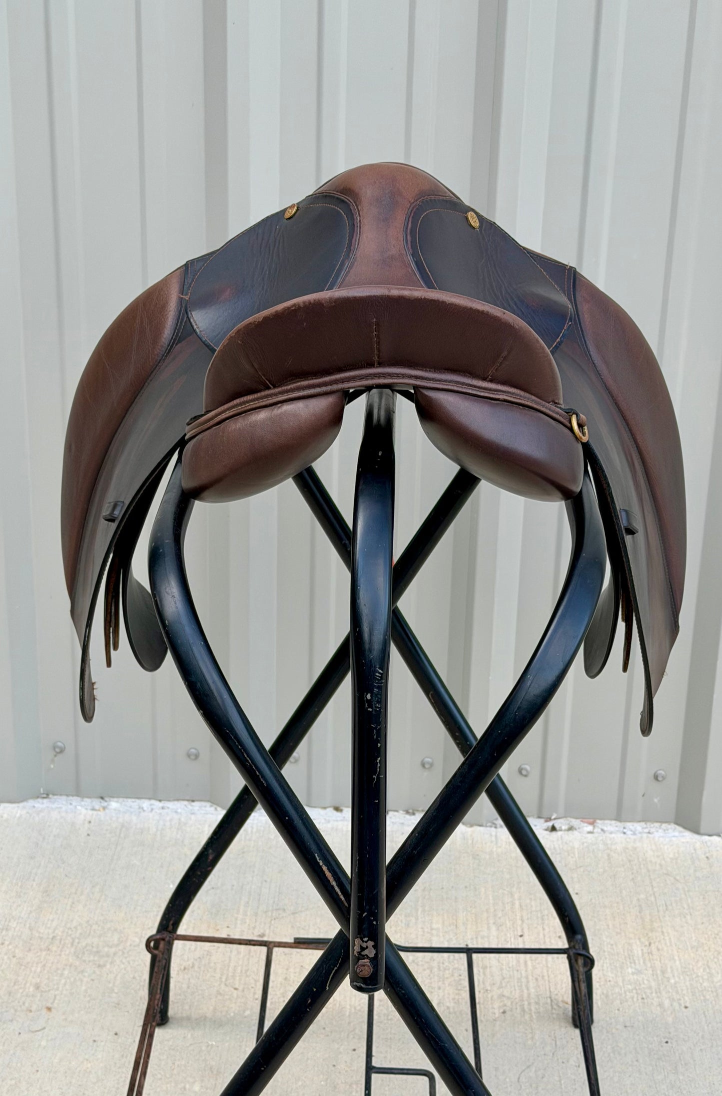 Used Collegiate 17” Medium Tree Brown Leather Dressage Saddle