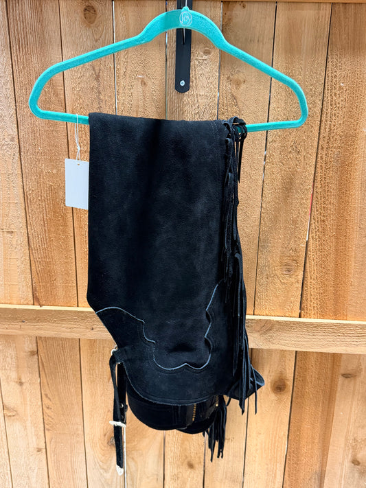 Hobby Horse Suede Chaps • Black • Size Youth XL