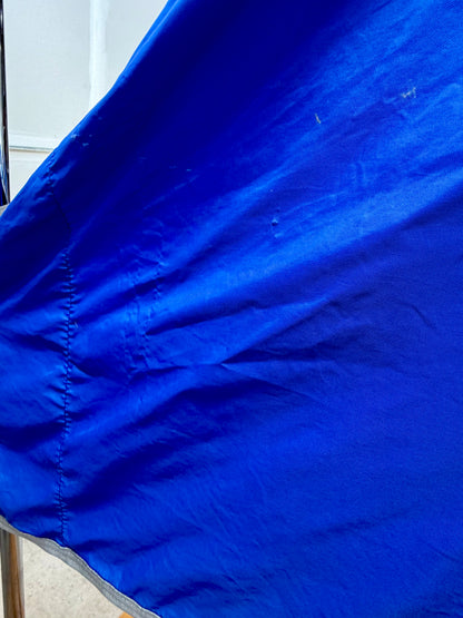 Used BMB Closed-Front Nylon Stable Sheet – 78” – Royal Blue & Silver