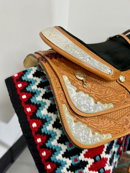 Snaffles Brand Western Show Saddle Package  • Bridle, Reins & Cases Included