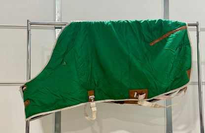Used Sherpa-Lined Nylon Stable Blanket – Approximately 70” – Green