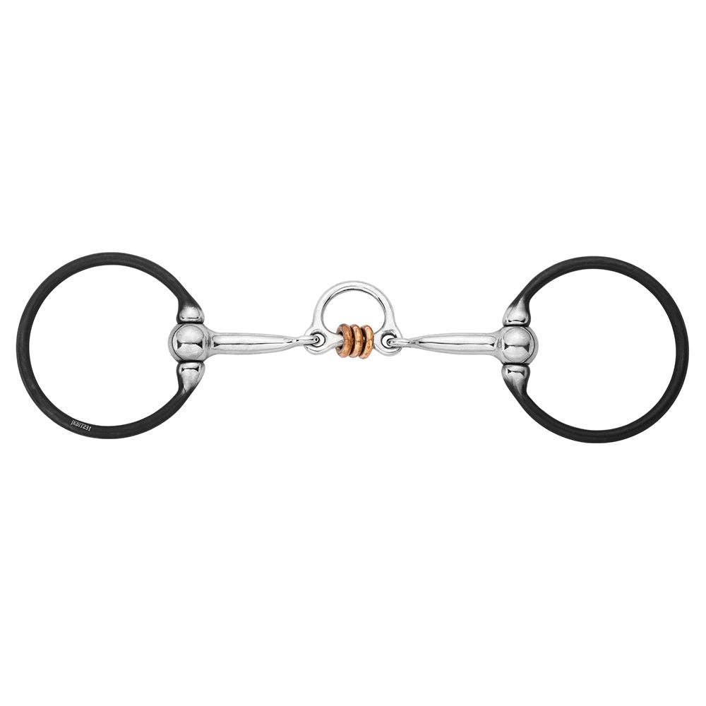 Western O-Ring Snaffle with Copper Roller & Floating Center Ring