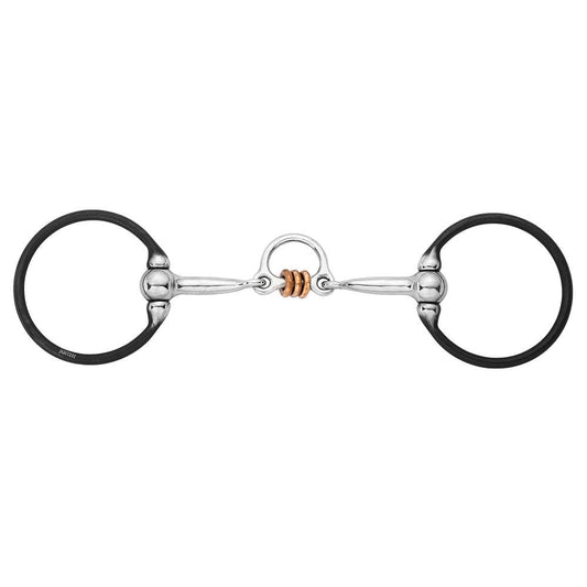 Western O-Ring Snaffle with Copper Roller & Floating Center Ring
