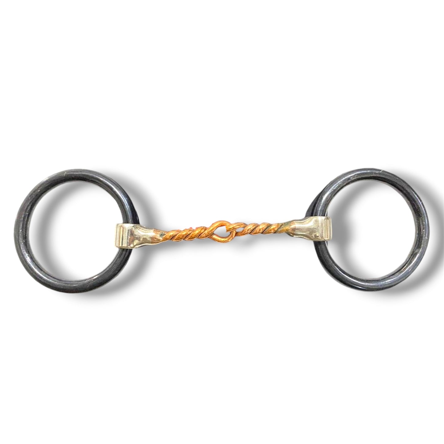 Twisted Weighted O Ring Snaffle with Copper