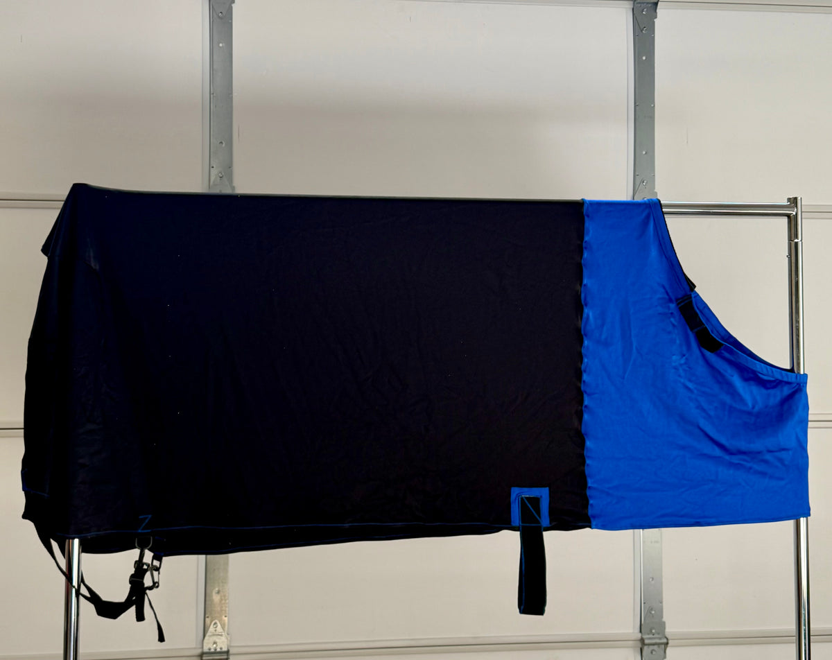 Sorta Sleazy Lycra Blanket – Large (78–80”) – Royal Blue & Black