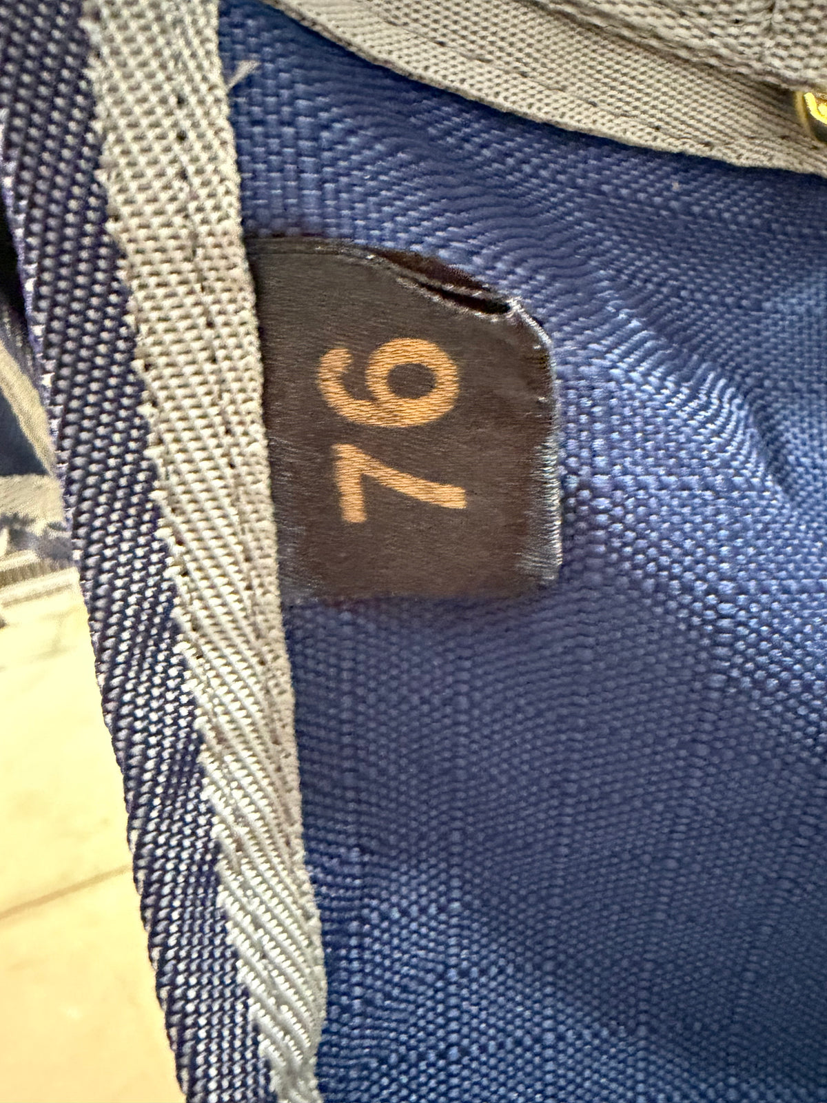 Used StormShield Classic II High-Neck Euro Surcingle Turnout Mid-Weight – 76” – Navy & Silver