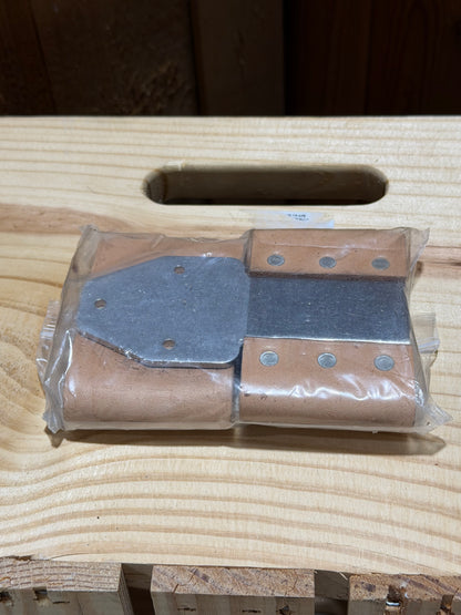 NIP 3” Leather-Covered Stirrup Buckles – Light Oil