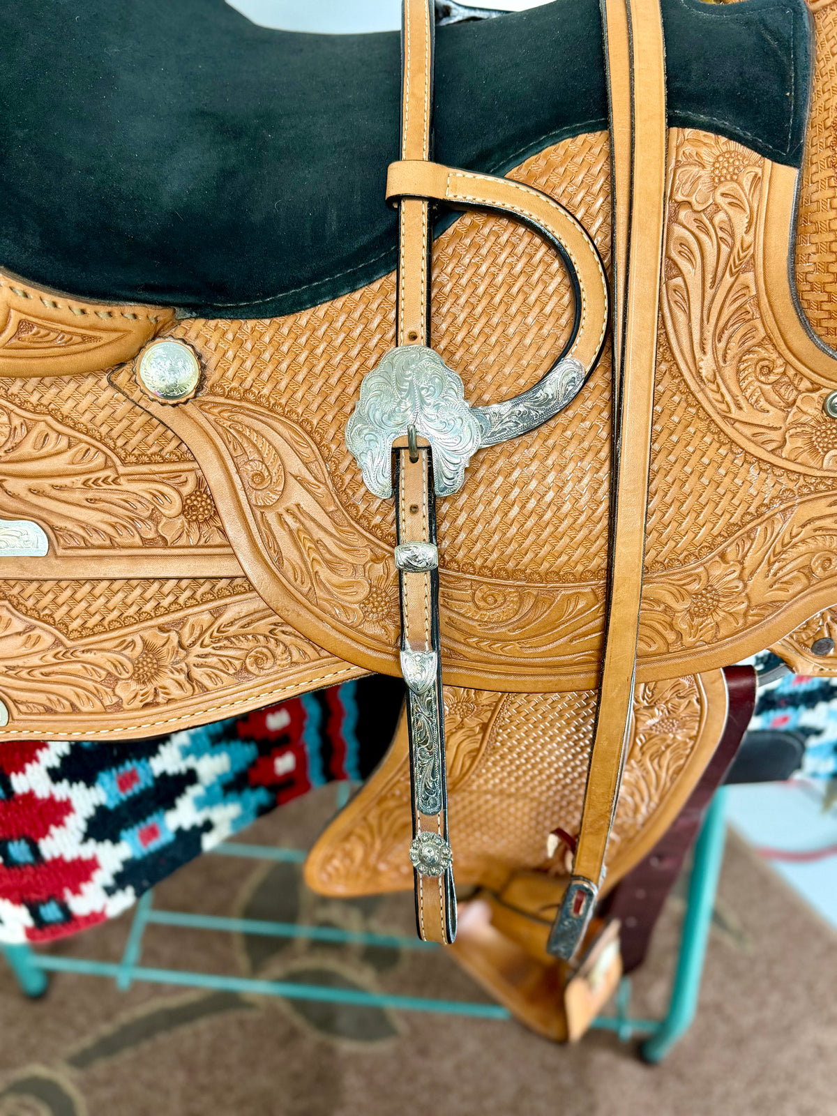 Snaffles Brand Western Show Saddle Package  • Bridle, Reins & Cases Included