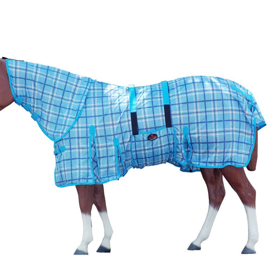 Blue Plaid UV Protection Mesh Fly & Mosquito Summer Sheet