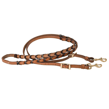 8’ Leather Laced Roping Reins