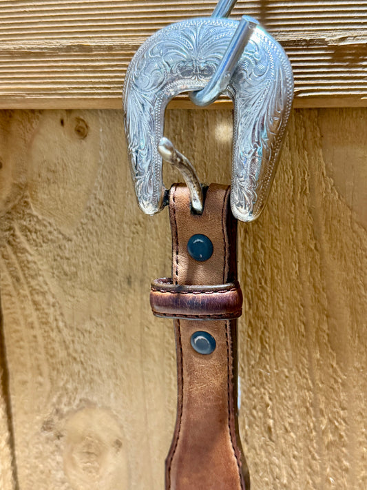 Tony Lama Women’s Western Leather Belt • Brown • Size 28
