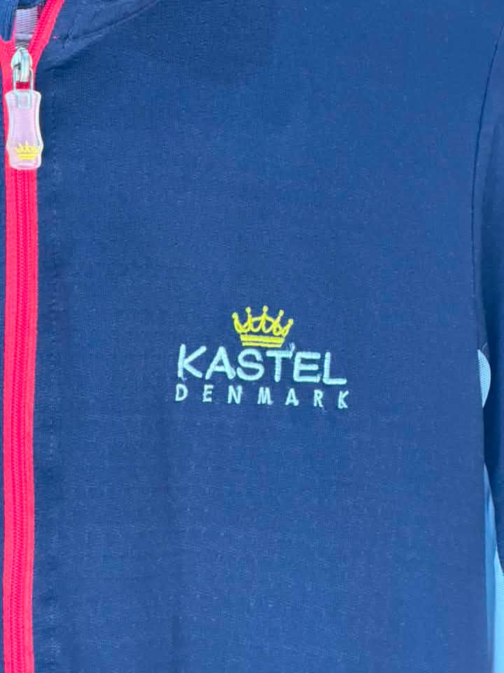Kastel Denmark Women’s Full-Zip Performance Riding Jacket – Navy/Red