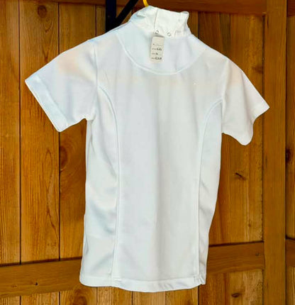 TuffRider Children’s Short Sleeve Show Shirt – White – Kids