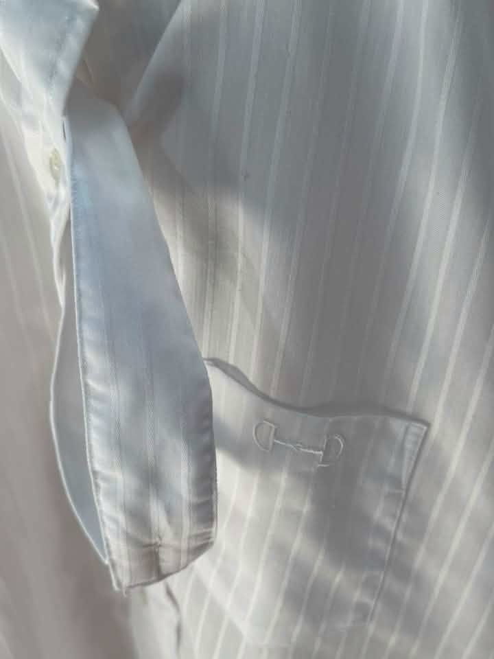 Beaufort Riding Necessities by Eisers Women’s Lightweight Show Shirt w/ Collar – White Shadow Stripe